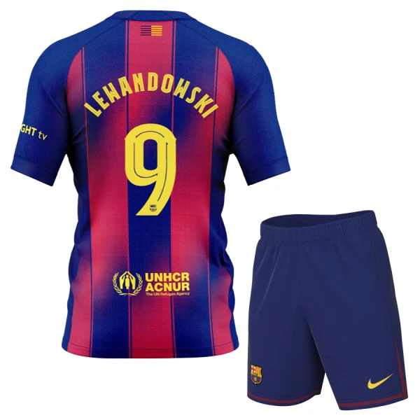 Dječji Dresovi FC Barcelona Lewandowski 9 Domaći 2025/26