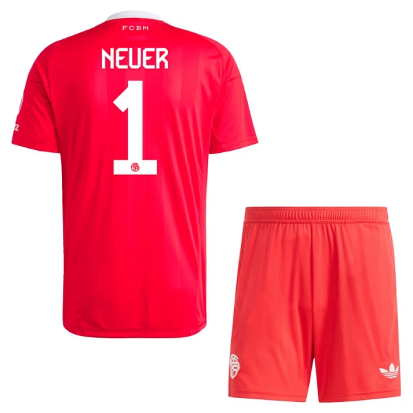 Dječji Golmanski Dresovi FC Bayern München Neuer 1 2025/26 Crvena Dječji Golmanski Dresovi FC Bayern München Neuer 1 2025/26 Crvena