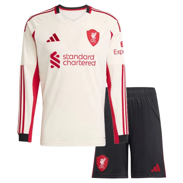 Dječji Dresovi Liverpool Gostujući 2025/26 Dugi rukav Dječji Dresovi Liverpool Gostujući 2025/26 Dugi rukav