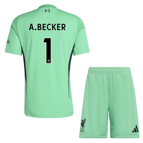 Dječji Golmanski Dresovi Liverpool A. Becker 1 2025/26 Zelena Dječji Golmanski Dresovi Liverpool A. Becker 1 2025/26 Zelena