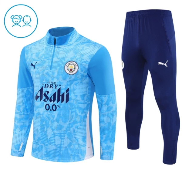 Dječji Komplet Trenirke za Treniranje Manchester City Četvrt-Zip 2025/26 Plava