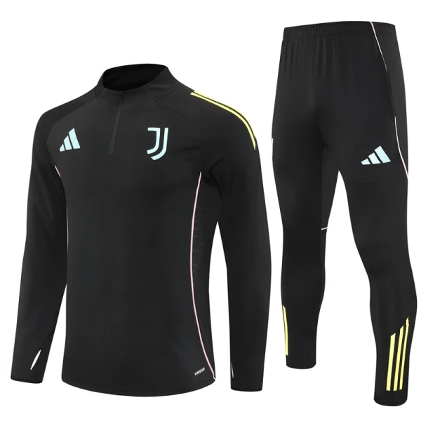 Komplet Trenirke za Treniranje Juventus Četvrt-Zip 2025/26 Crna