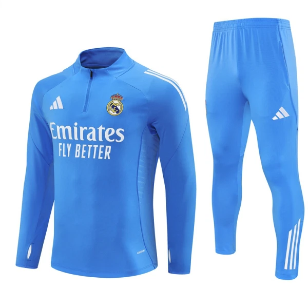 Komplet Trenirke za Treniranje Real Madrid Četvrt-Zip 2025/26 Plava