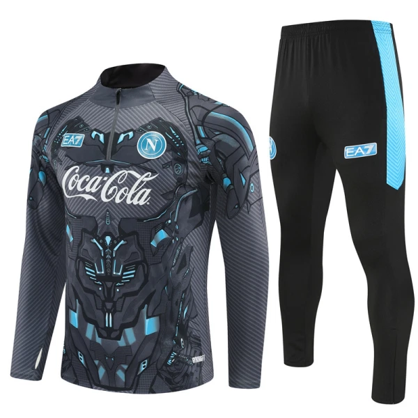 Komplet Trenirke za Treniranje SSC Napoli Četvrt-Zip 2025/26 Crna