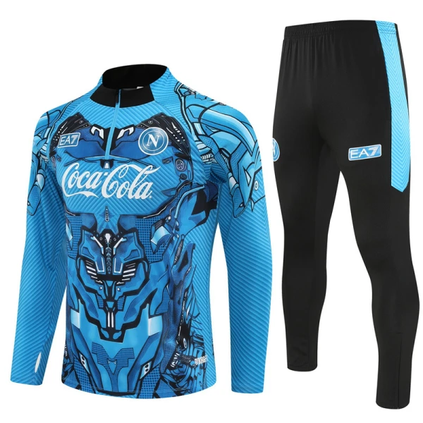 Komplet Trenirke za Treniranje SSC Napoli Četvrt-Zip 2025/26 Plava