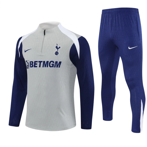 Komplet Trenirke za Treniranje Tottenham Hotspur Četvrt-Zip 2025/26 Sivo