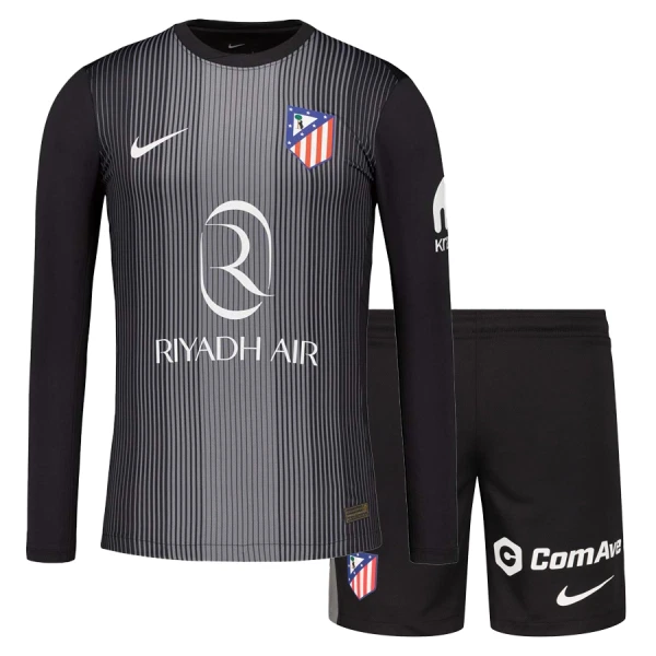 Dječji Golmanski Dresovi Atlético Madrid 2025/26 Crna Dugi rukav