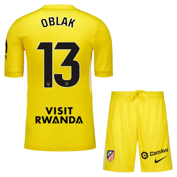 Dječji Golmanski Dresovi Atlético Madrid Oblak 13 2025/26 Žuta
