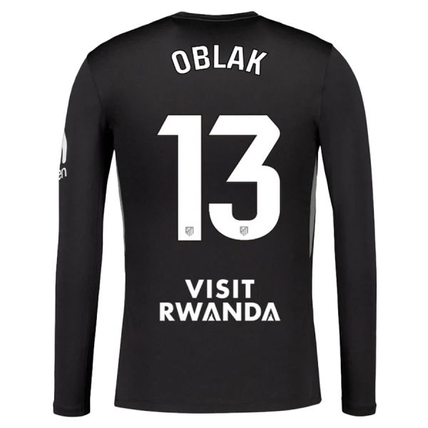 Golmanski Dresovi Atlético Madrid Oblak 13 2025/26 Crna Dugi rukav