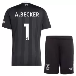Dječji Golmanski Dresovi Liverpool A. Becker 1 2025/26 Crna Dječji Golmanski Dresovi Liverpool A. Becker 1 2025/26 Crna