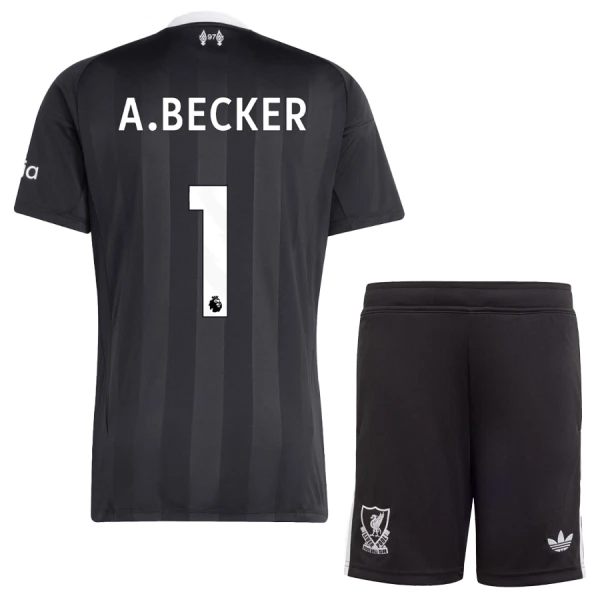 Dječji Golmanski Dresovi Liverpool A. Becker 1 2025/26 Crna