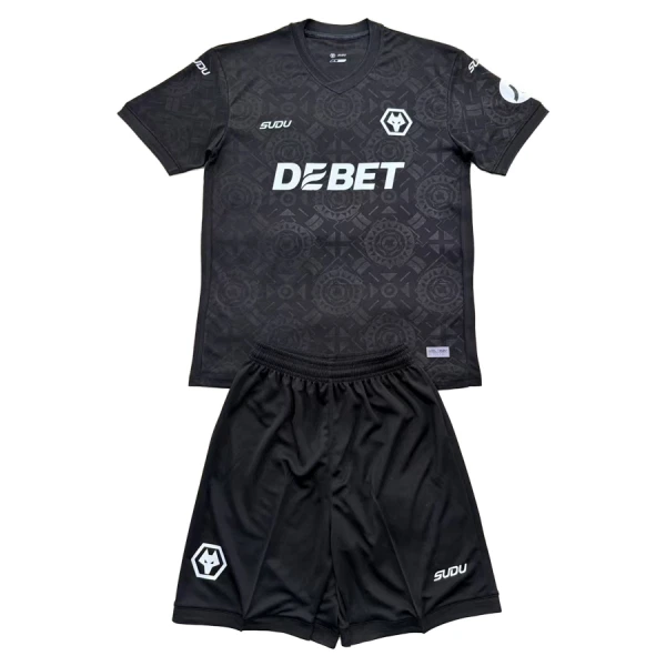 Dječji Golmanski Dresovi Wolverhampton 2025/26 Crna