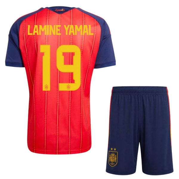 Dječji Dresovi Španjolska 2 Stars Lamine Yamal 19 Domaći SP 2026 Dječji Dresovi Španjolska 2 Stars Lamine Yamal 19 Domaći SP 2026