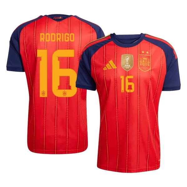 Dresovi Španjolska 2 Stars Rodrigo 16 Domaći SP 2026 Dresovi Španjolska 2 Stars Rodrigo 16 Domaći SP 2026