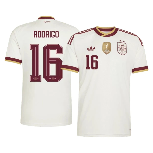 Dresovi Španjolska 2 Stars Rodrigo 16 Gostujući SP 2026 Dresovi Španjolska 2 Stars Rodrigo 16 Gostujući SP 2026