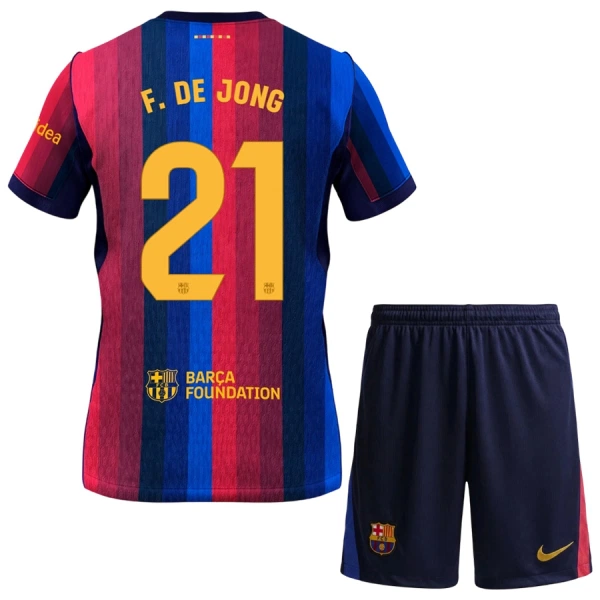 Dječji Dresovi FC Barcelona Frenkie de Jong 21 Domaći 26/27 Dječji Dresovi FC Barcelona Frenkie de Jong 21 Domaći 26/27