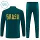 Dječji Komplet Trenirke za Treniranje Brazil Četvrt-Zip 26/27 Zelena
