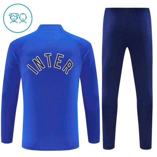 Dječji Komplet Trenirke za Treniranje Inter Milan Četvrt-Zip 26/27 Plava