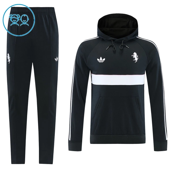Dječji Komplet Trenirke za Treniranje Juventus Hoodie 26/27 Crna Dječji Komplet Trenirke za Treniranje Juventus Hoodie 26/27 Crna