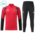 Dječji Komplet Trenirke za Treniranje Manchester United Četvrt-Zip 26/27 Crvena