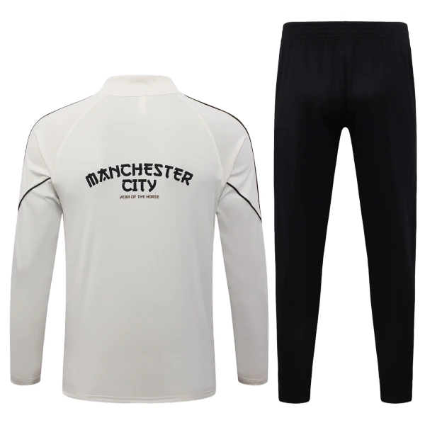 Komplet Trenirke za Treniranje Manchester City Četvrt-Zip 26/27 Sivo
