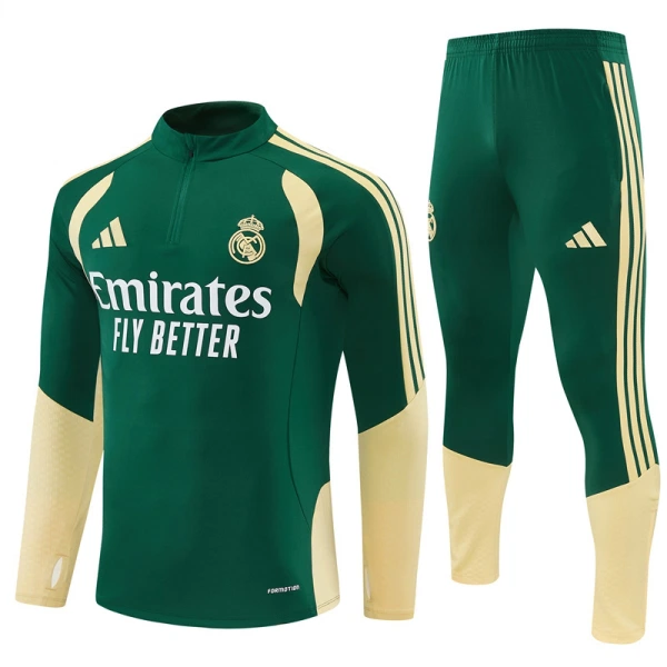 Komplet Trenirke za Treniranje Real Madrid Četvrt-Zip 26/27 Zelena Komplet Trenirke za Treniranje Real Madrid Četvrt-Zip 26/27 Zelena