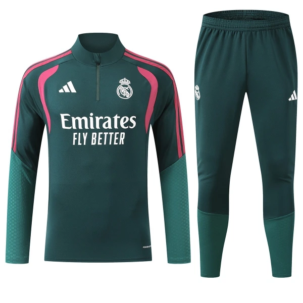 Komplet Trenirke za Treniranje Real Madrid Četvrt-Zip 26/27 Zelena Komplet Trenirke za Treniranje Real Madrid Četvrt-Zip 26/27 Zelena